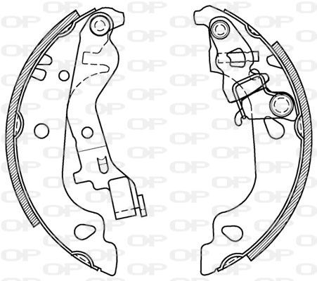 OPEN PARTS Bremžu loku komplekts BSA2043.00